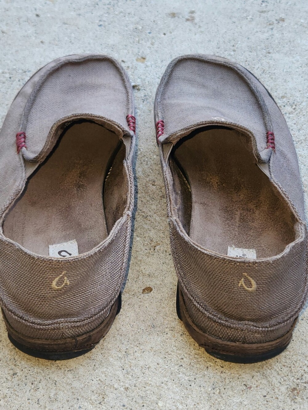 Olukai Moloa Kapa Slip On Canvas Brown Comfort Loafers Men's 12 Eu 45 - Picture 5 of 11